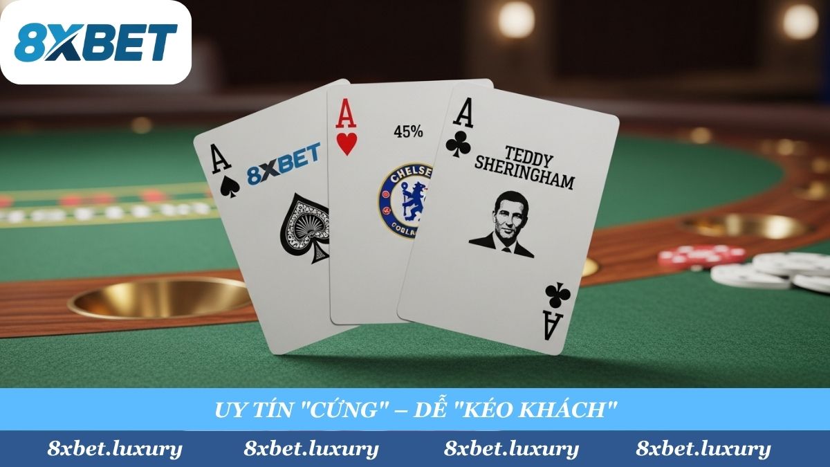 Anh em không cần 'gồng mình' đi quảng cáo. Chỉ cần nói: '8XBET là đối tác chính thức của Chelsea FC'. Uy tín 'cứng' của chúng tôi là 'cần câu' tốt nhất giúp anh em 'kéo khách' dễ dàng